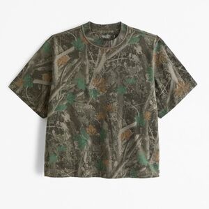 A&F Premium Heavyweight Cropped Tee